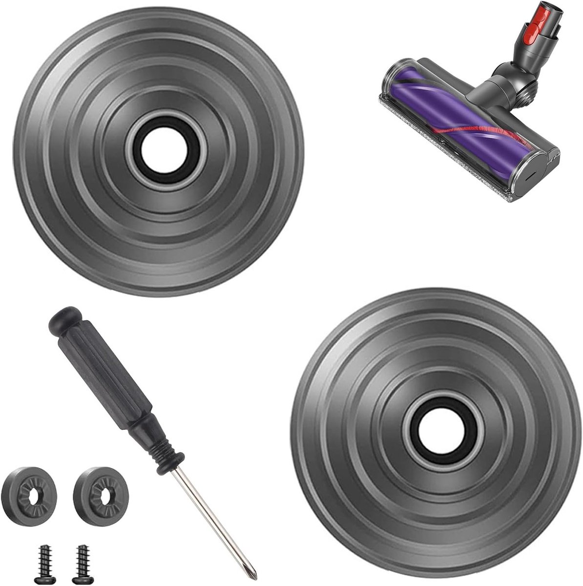 Vervangende wielen voor Dyson stofzuigers V6 V7 V8 V10 V12 DC58 DC59 DC62 DC74 - Hoogwaardige accessoires voor betere prestaties en gebruiksgemak