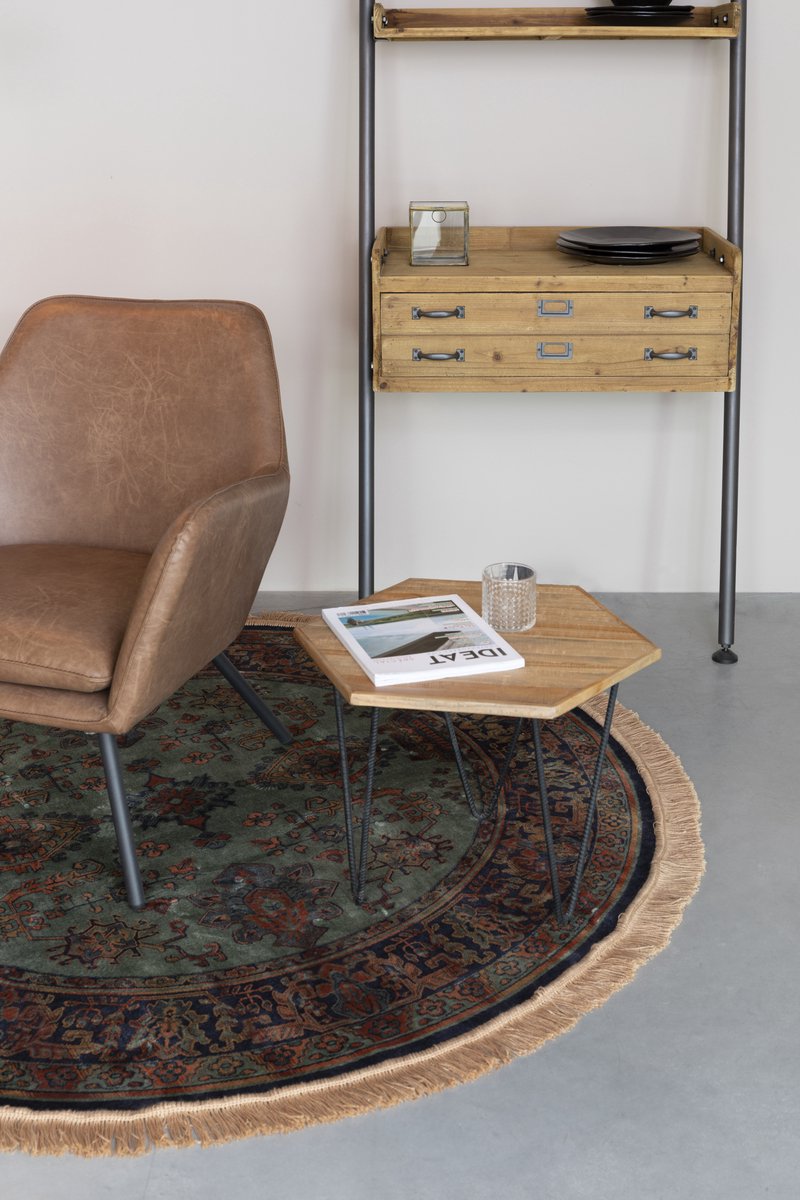 Novel Collection - Vloerkleed Raz - Groen - 160x160x0.26 cm