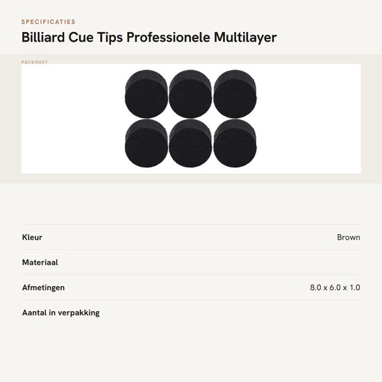 Biljartkeu Professioneel - Biljartkrijt - Pomerans - Biljartkeu Tas - Biljartballen - PU Leer, Slijtvast - Biljarttip — afbeelding 3