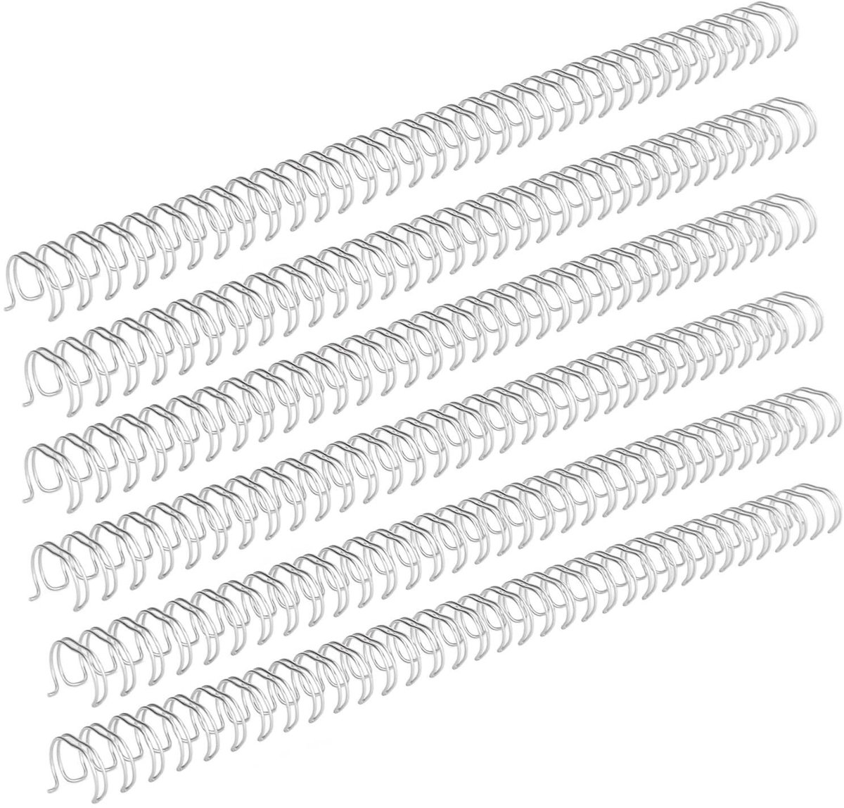 Dailygoods- Spiraalbinderrug 14,3 mm - 34 Lussen - Dubbele Draadrug - Capaciteit 120 Vellen - Voor A4-Papier - Duurzaam Metaaldraad - Bindrug