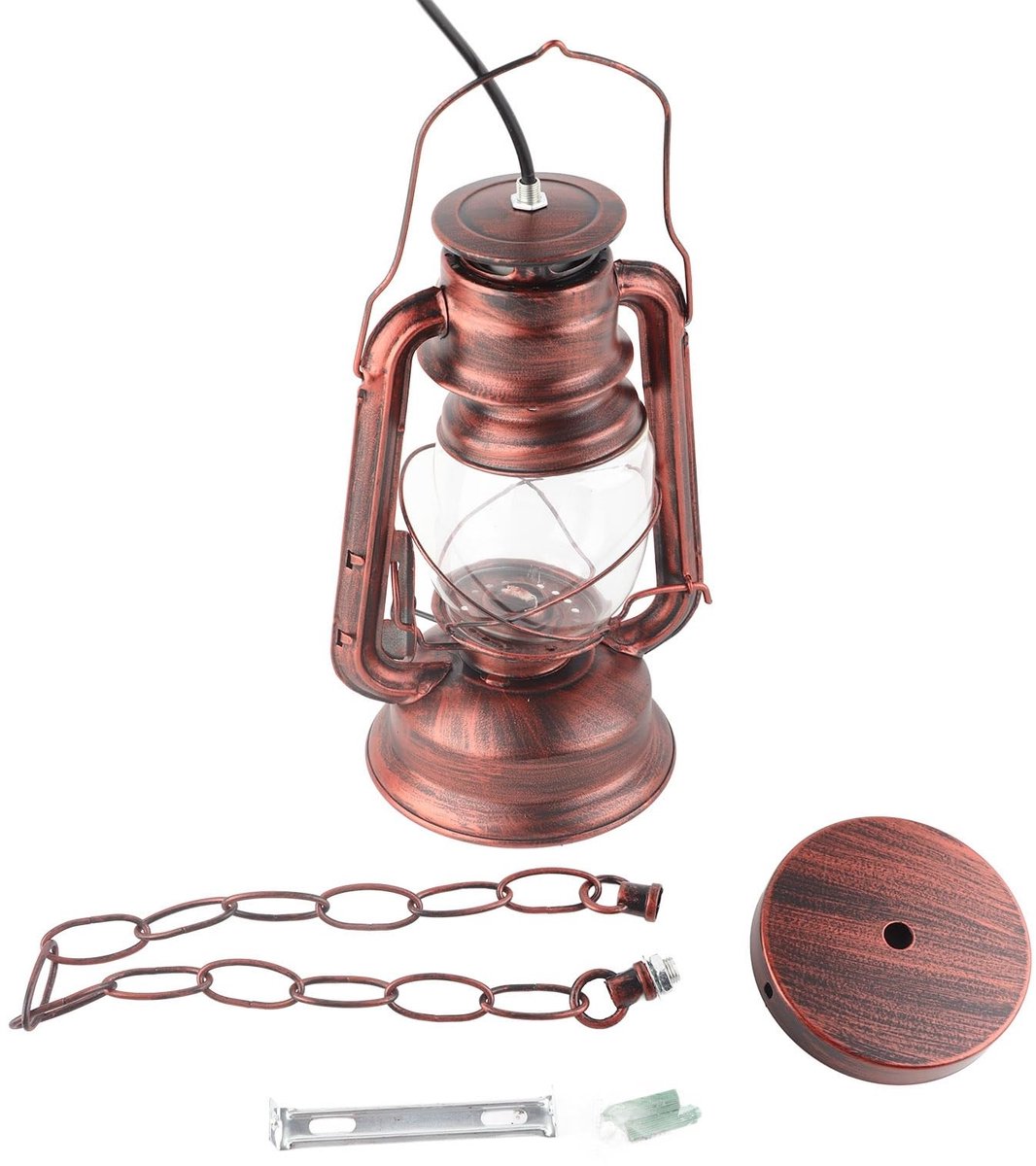 Dailygoods- LED Lantaarn Hoge Helderheid - Retro Ontwerp - Duurzaam Ijzeren Materiaal - Eenvoudige Installatie - Themafeestdecoratie - Slijtvast - Decoratieve Lamp