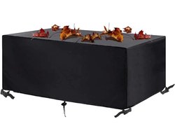 HOLEILUCK Winterhoezen voor buiten, waterdicht, buitentafelhoezen van 270 x 170 cm, waterdicht, tafel- en stoelhoezen, waterdicht, anti-uv, regen, sneeuw, stof, winddicht, 270 x 170 x 74 cm / l x b x