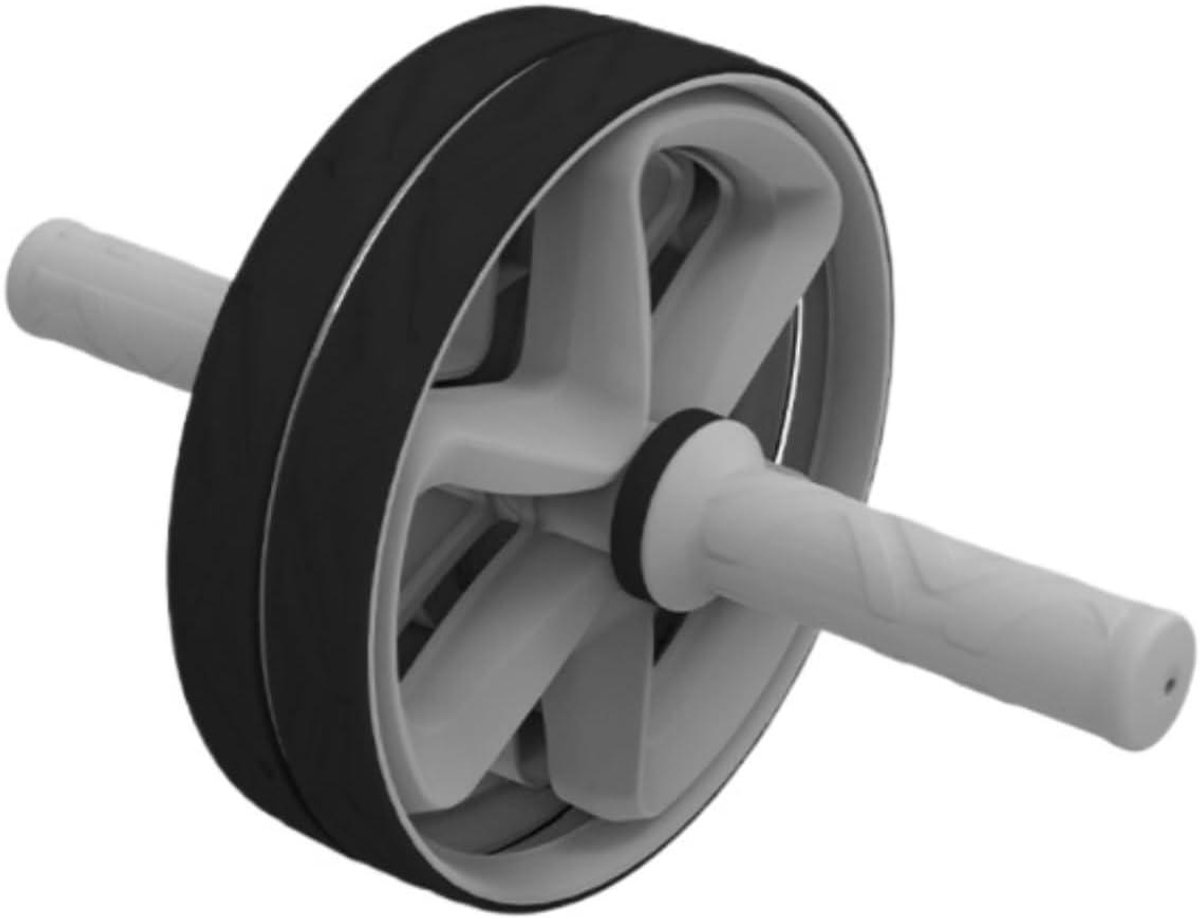 Buikwiel Oefenrol - Core Trainer - Thuistraining Kernkracht - Bredere Wielen - 28.5*18cm - Zwart