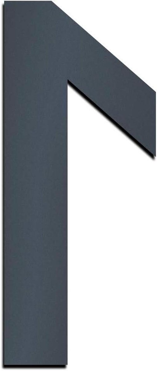 Huisnummer Zelfklevend - Huisdeurnummer - Huis Aanduiding - Weerbestendig Staal - 75 cm Hoog - Antracietgrijs
