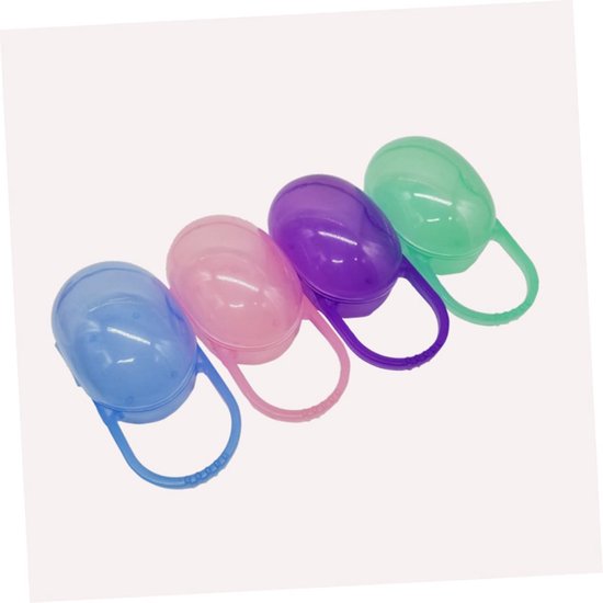 Speendoosjes Set - Fopspeen Houders - Baby Benodigdheden - Hygiënisch en Veilig - 5 Stuks - Diverse Kleuren — afbeelding 4