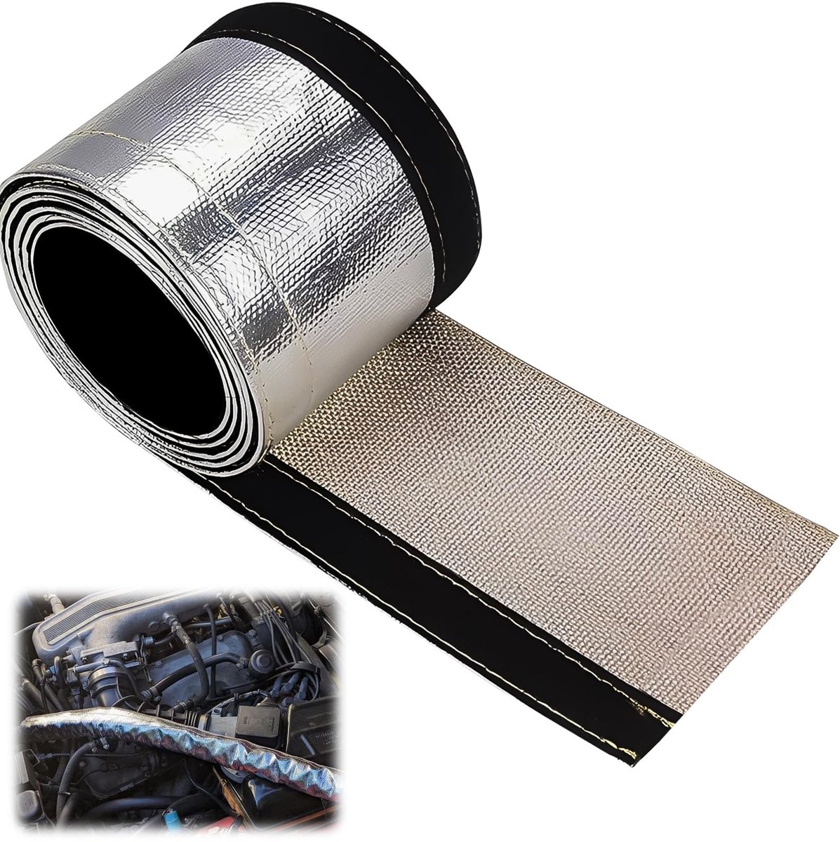 Dailygoods- Hittebeschermingsslang Aluminiumfolie - Zelfklevende Isolatieslang - Kabelbescherming - Ø 10 mm - Brandwerend - Slijtvaste Coating