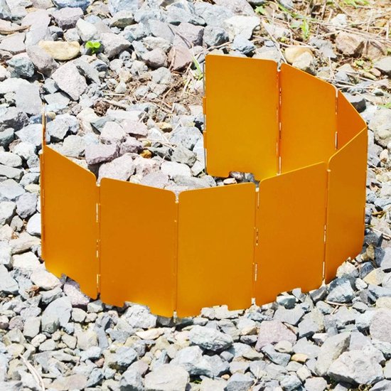 Kampeer Kookplaat Windscherm - Opvouwbaar Windscherm - Buiten Koken - 8-Delig Ontwerp - 25cm Hoog - Rood — afbeelding 3