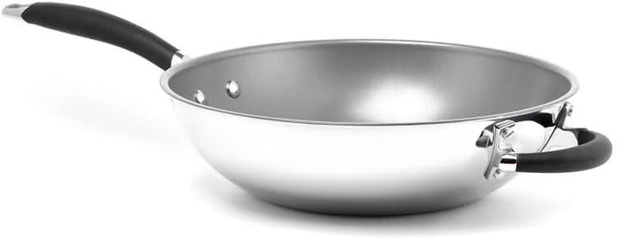 Wokpan - Roerbakpan - Snel Koken - Keramische antiaanbaklaag - 30 cm - Zwart
