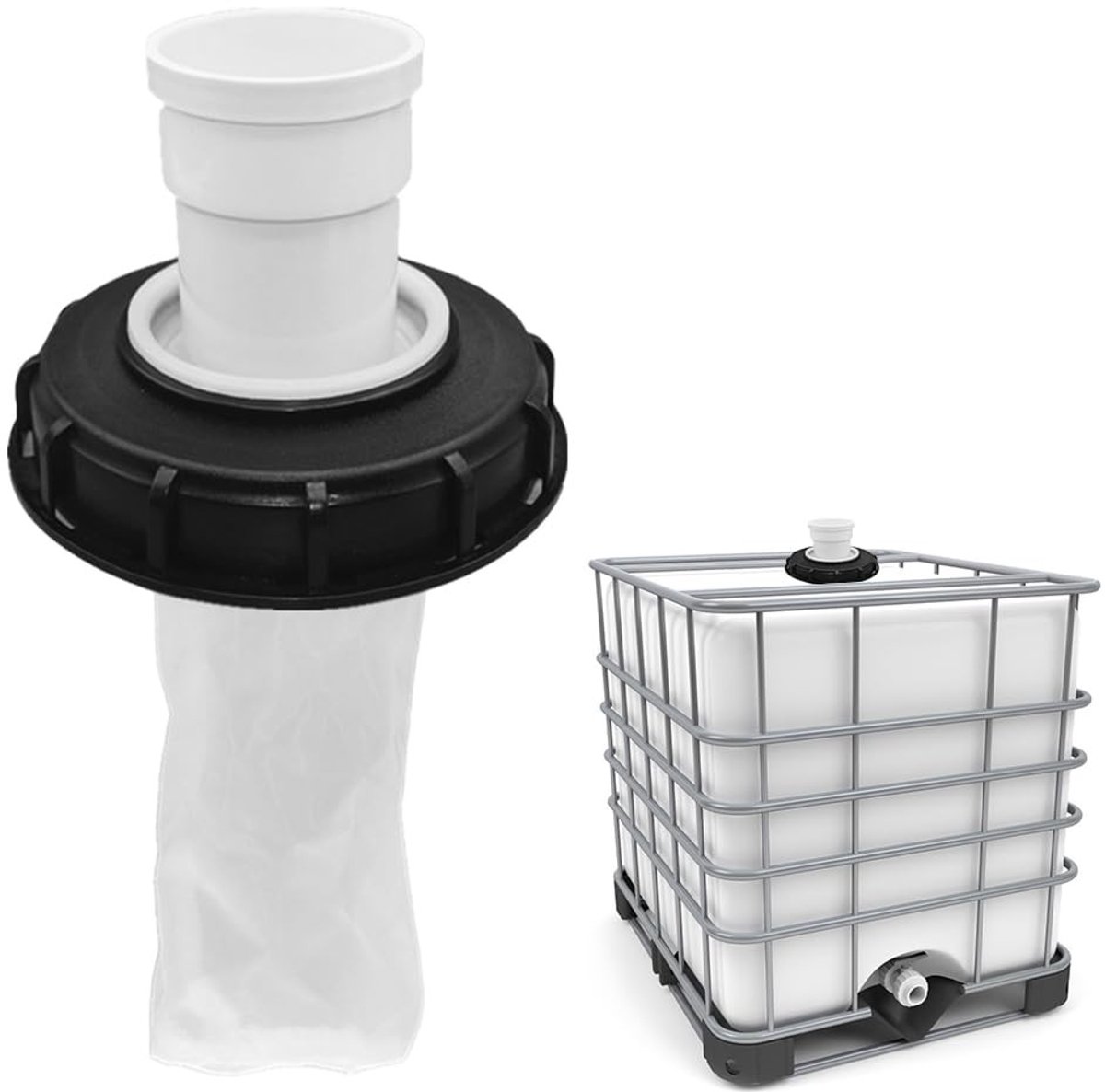 Dailygoods- Regenwaterfilter Hoogwaardige Nylon - IBC Vervangfilter - Wasbaar - 163 mm - Geschikt voor Ton - Eenvoudig te Reinigen - Waterfilter