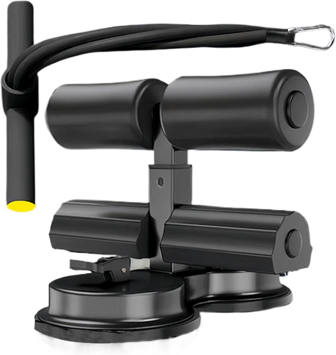 Buiktrainer Zitting - Fitness Apparaat - Thuis Sporten - Dubbele Zuignappen - 10 x 15 x 10 cm - Zwart
