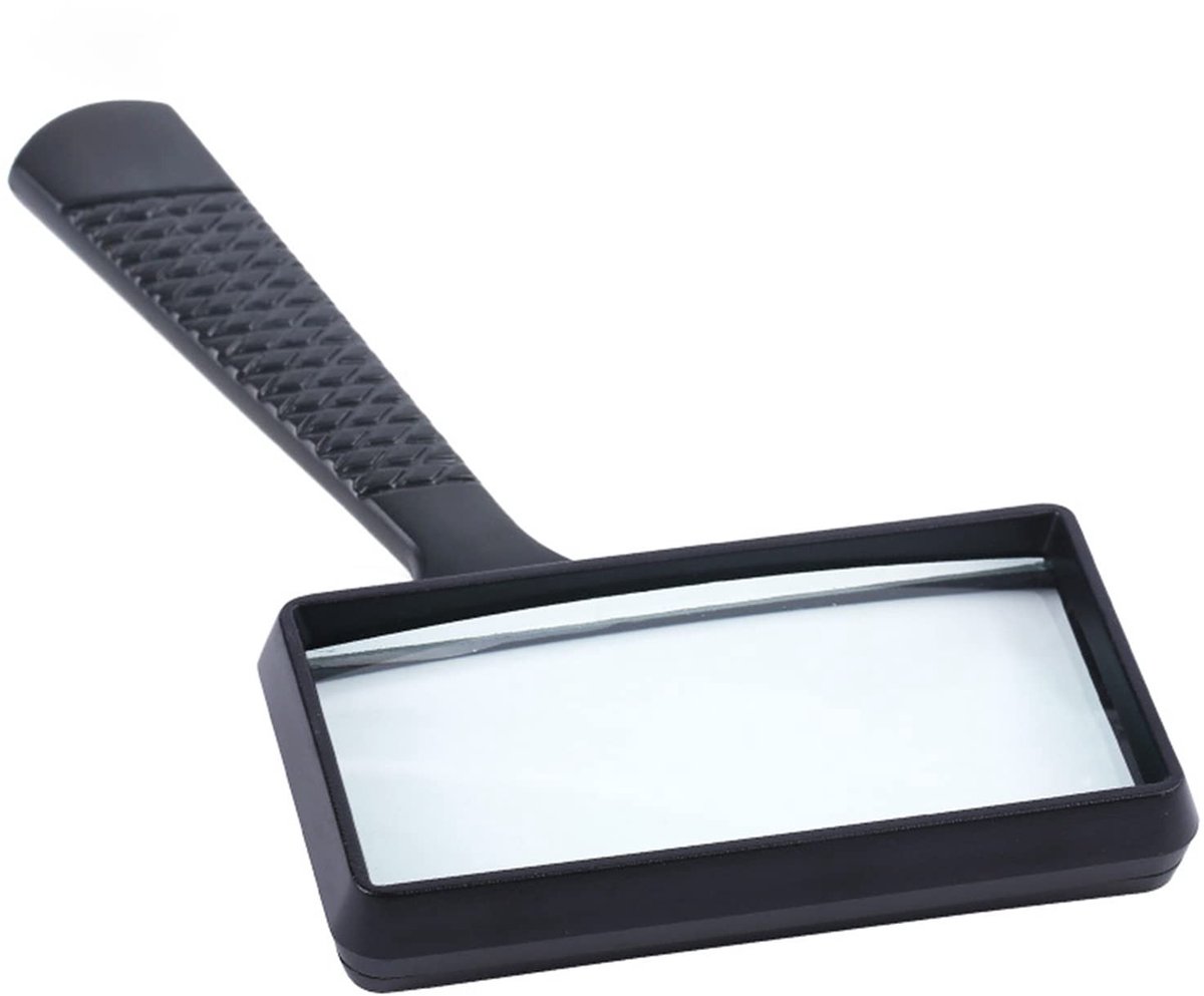 Dailygoods- Leesloep 5X - Vergrootglas 100x50mm - Handvat - Kunststof - Lichtgewicht - Scherpe beelden