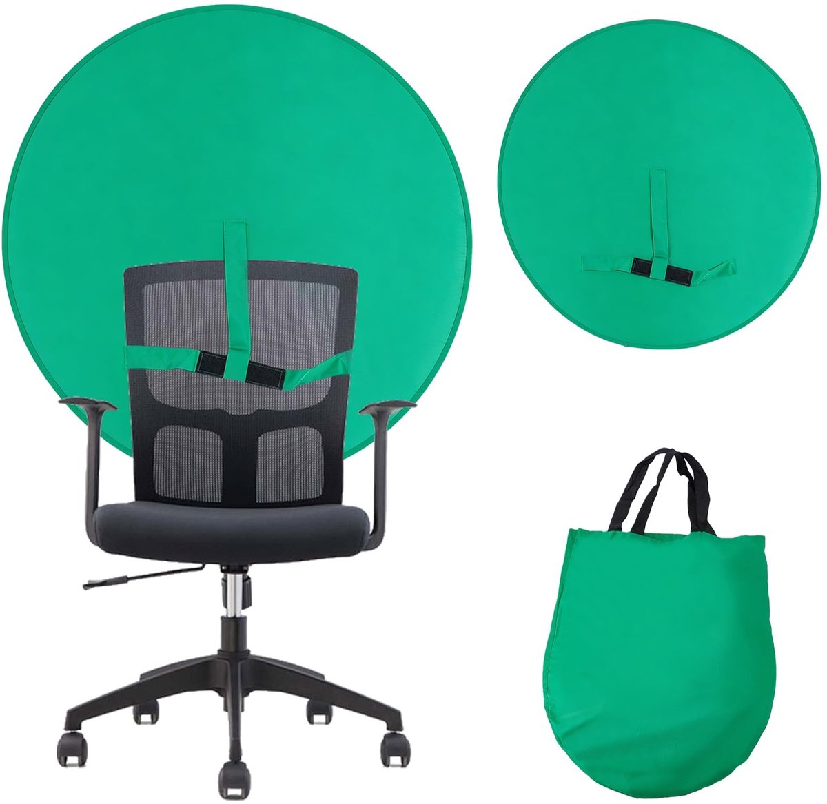 Dailygoods- Fotoachtergrond Dubbelzijdig - Chroma Key Achtergrond - Opvouwbaar - Draagbaar - Diameter 110 cm - Nylon Taft/Polyester