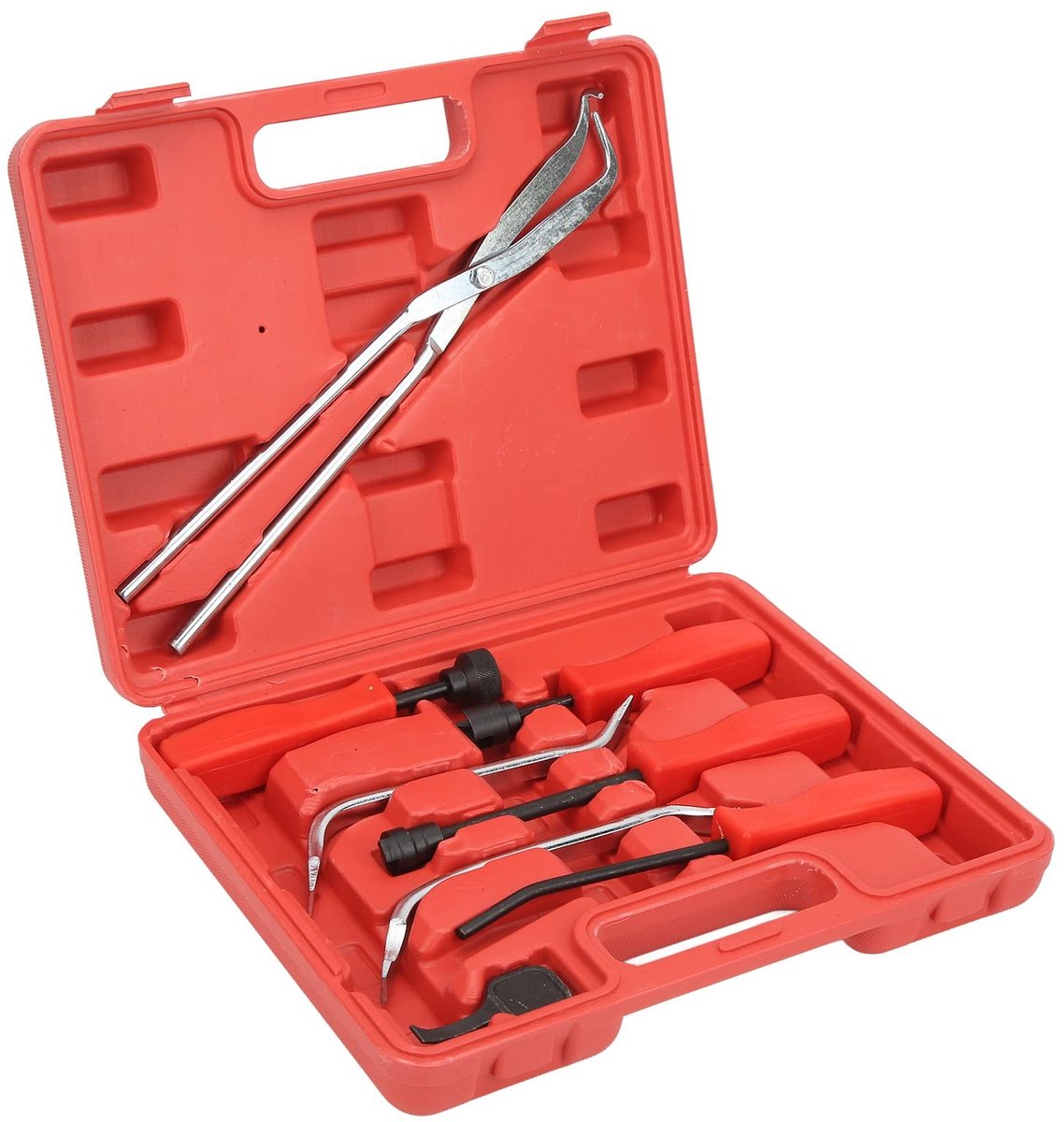 Dailygoods- Remklauw Terugstelset Ergonomisch - 8-delige Set - Universele Accessoire - Duurzaam Staal - Inclusief Opbergdoos - Voor Onderhoud - Remtoolset