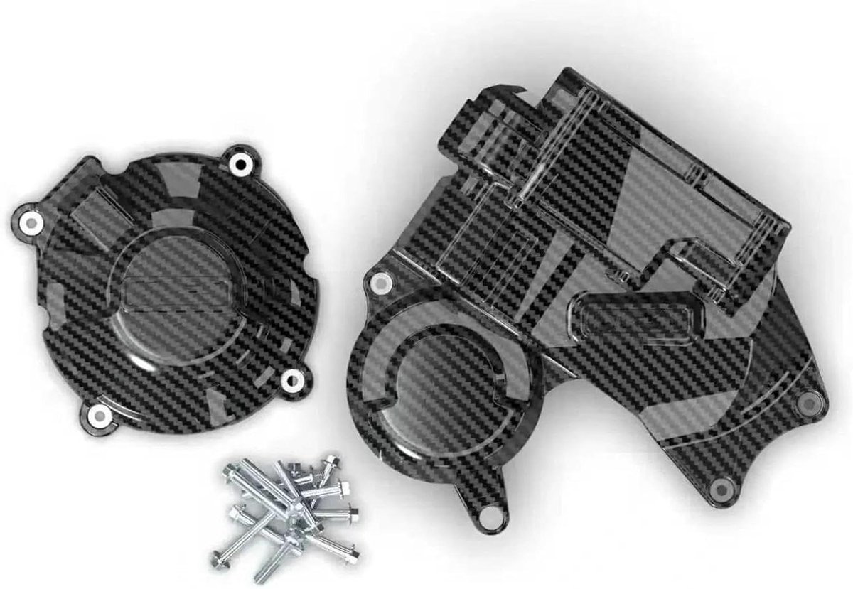 Motor Beschermkap Set - Motoronderdelen - Motor Beschermen - Hittebestendig Materiaal - Set van 2 - Zwart