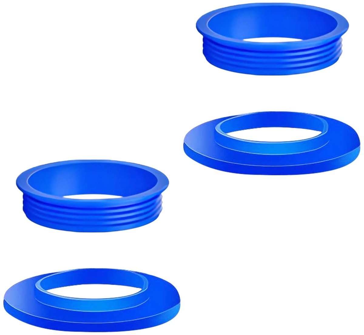 Dailygoods- Afdichtringen 4 Stuks - Siliconen - Binnendiameter 32 mm - Buitendiameter 38/54 mm - Verloopring - Voor Bodemafvoer - Afdichtingen