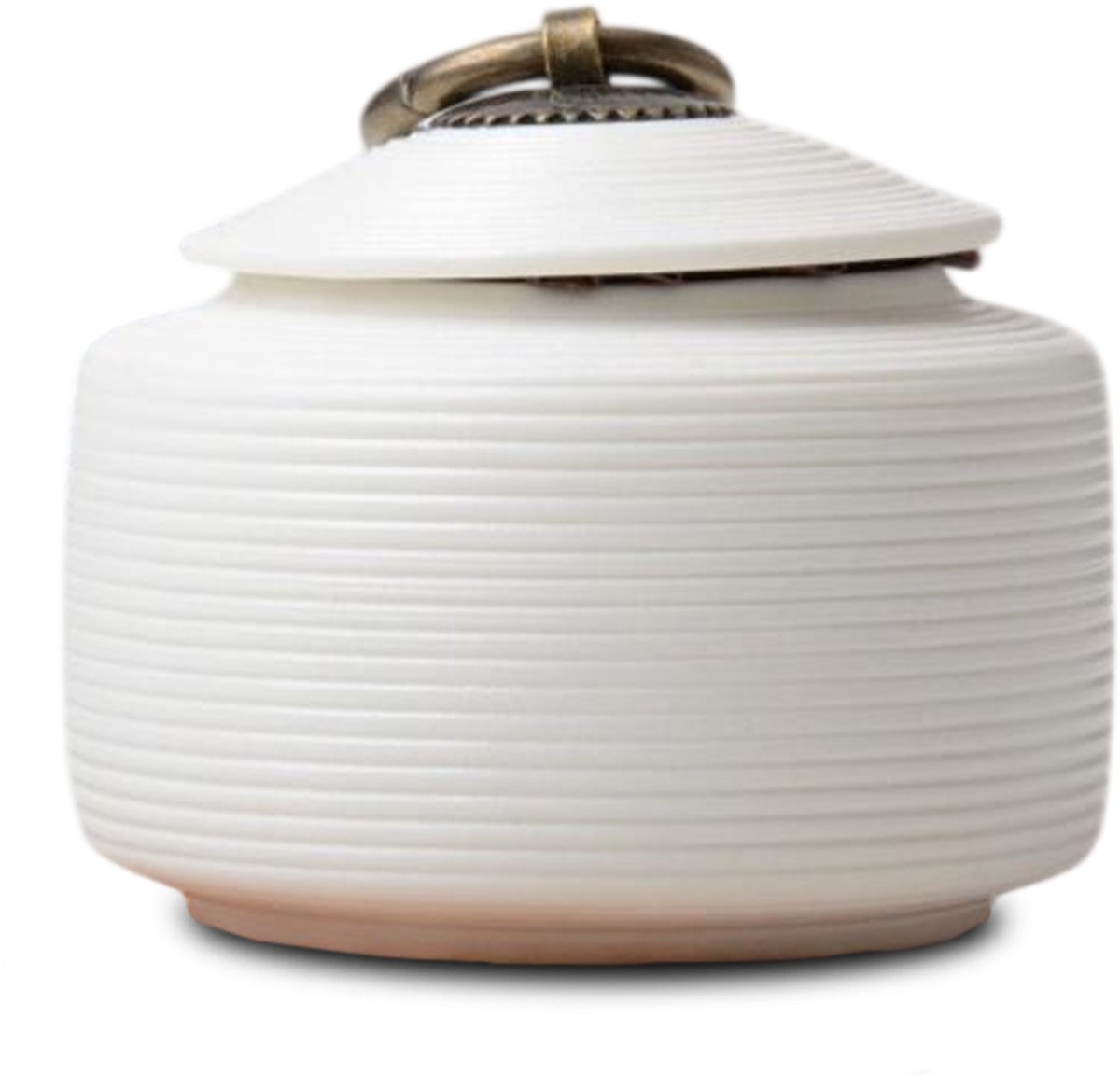 Akerz Keramische Mini Urn Wit – 125 ml – Handgemaakte Herinneringsurn – Inclusief Beschermzakje – Voor Mensenas en Dierenas