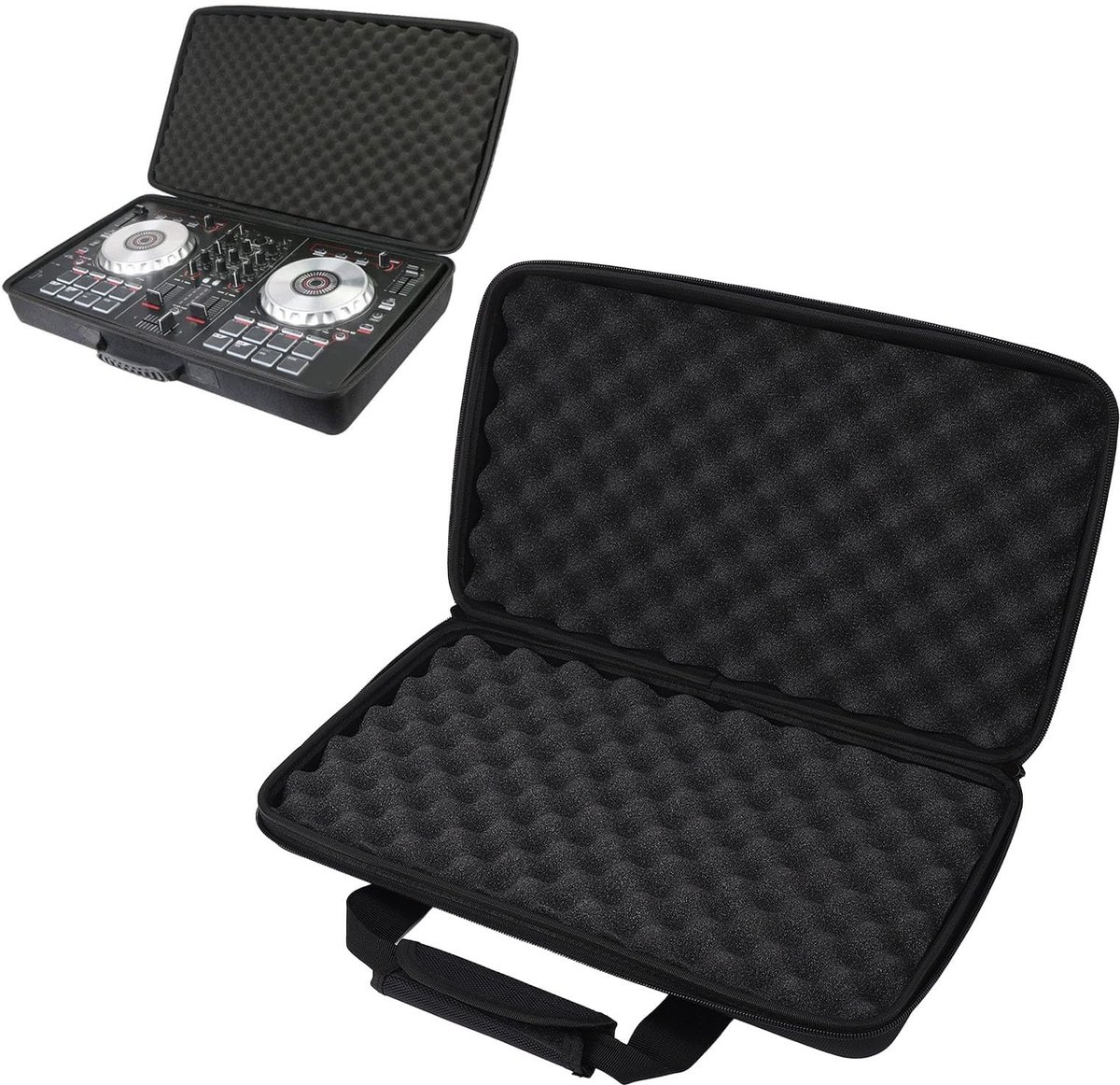 Dailygoods- Opslagtas Draagbaar - Dual Zipper - DJ Controller - Buffer Sponge - EVA Case - 40 x 25 x 8 cm - Dj Tas