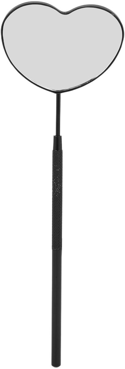 Dailygoods- Wimperspiegel Hartvormig - Draagbaar - Roestvrij Staal - Antislip Handvat - 45 Graden Hoek - High-Definition Spiegel - Make-up Spiegel