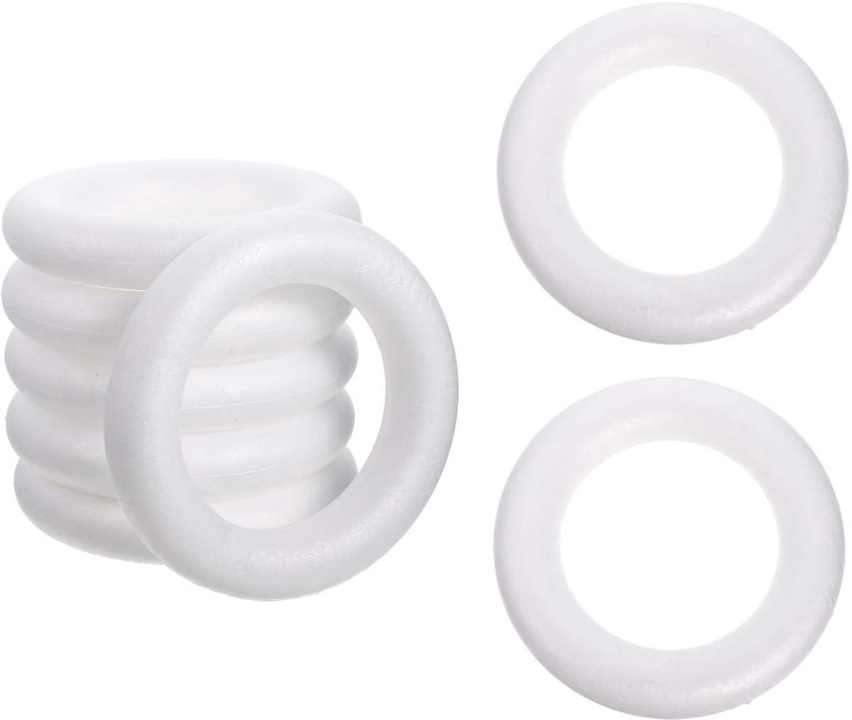 Dailygoods- Miniringen 8 Stuks - Schuimringen voor Ventilatie - Schuimkrans - Decoratie - Doe-het-zelf - Feestelijke Sfeer - Hoogwaardig Schuimrubber - Schuimring