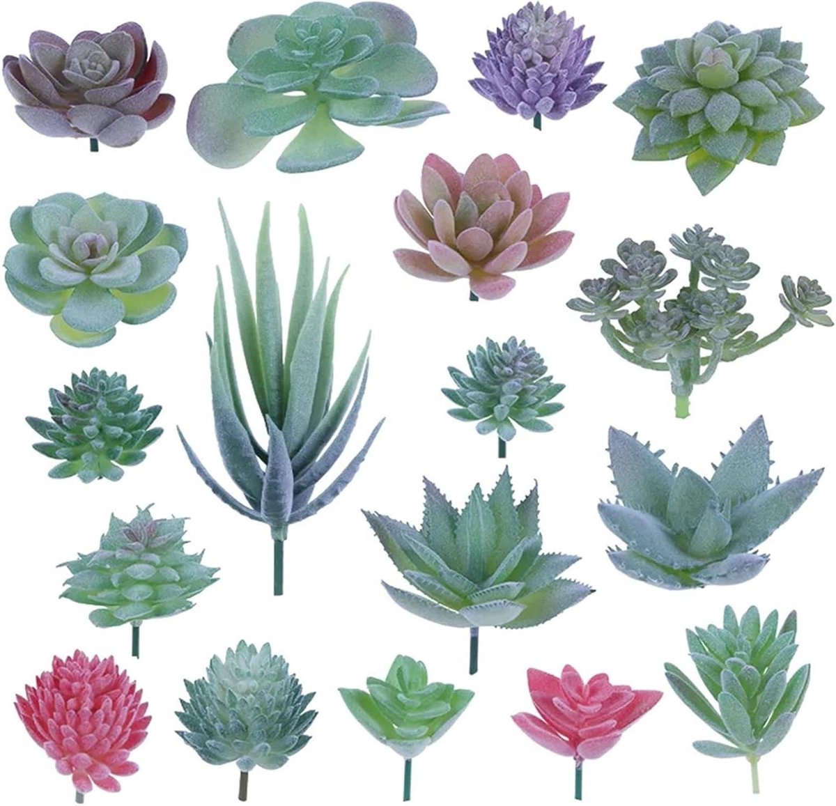 Kunstplanten Vetplanten - Nep Planten - Huis Decoratie - Veelzijdig Decor - 20 Stuks - Gro