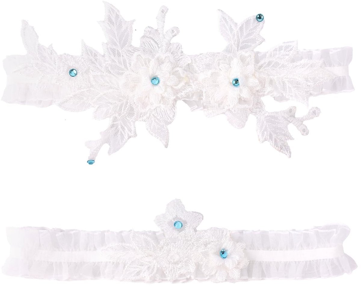 Dailygoods- Bruidsgarter 2 Stuks - Kanten Kousenband - Trouwaccessoires - Stijlvol Ontwerp - Romantisch - Comfortabel Materiaal