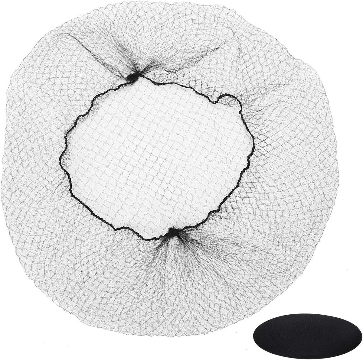Wegwerp Haarnetjes - Nylon Mesh - Hygiëne op Werk - Lichtgewicht Ademend - 144 Stuks - Zwart