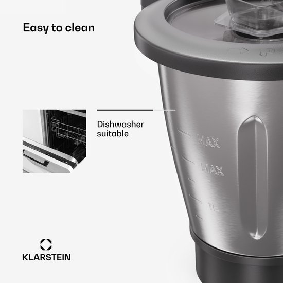 Klarstein Keramik Rührschüssel voor Küchenmaschine, Universalküchenmaschinen Schüssel, 1700W Küchenmaschinen, 4 in 1 Rührgeräte & Mixer, 4,7 Liter Schüssel voor Teigmaschine met Fleischwolf - geschikt voor thuisfitness en sportschoolgebruik, duurzame van Klarstein — afbeelding 5