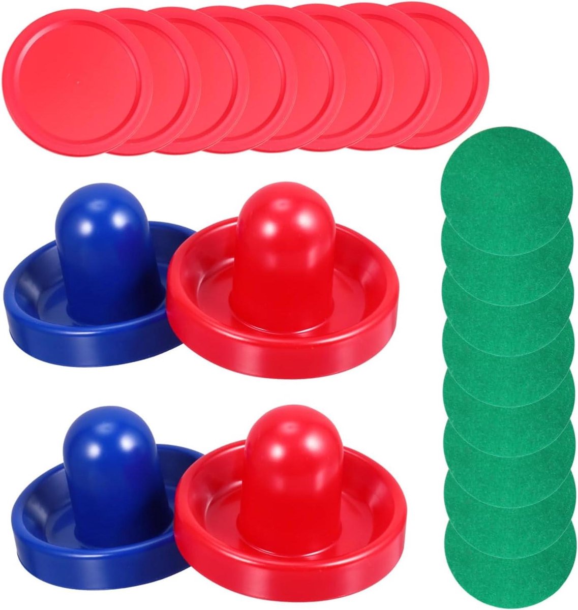 Airhockey Onderdelen - Pucks Pushers - Tafelspel Spelen - Duurzaam Kunststof - Set van 2 - Diverse Kleuren
