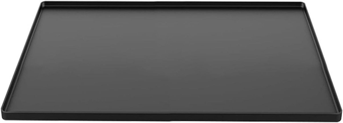 Onder koelkast tapijt lekbak koelkast vriezer mat pads for droger wijnkast koffiezetapparaat mini koelkast mat 60x60cm siliconen vloer beschermmat wasmachine lekbak met verhoogde rand wasbaar(Black 23