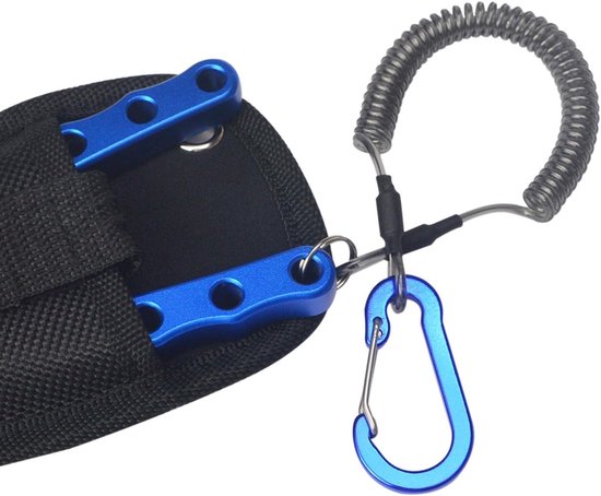 Multifunctionele viscontroletang van aluminiumlegering, open ringhaakverwijderaar en vislijnknipper - blauw — afbeelding 5