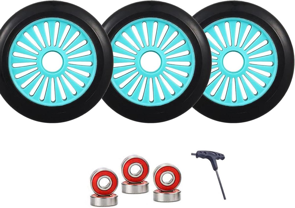 Skeelerwielen Set Scooter Wielen Soepel Rijden Hoge Kwaliteit PU 125 mm