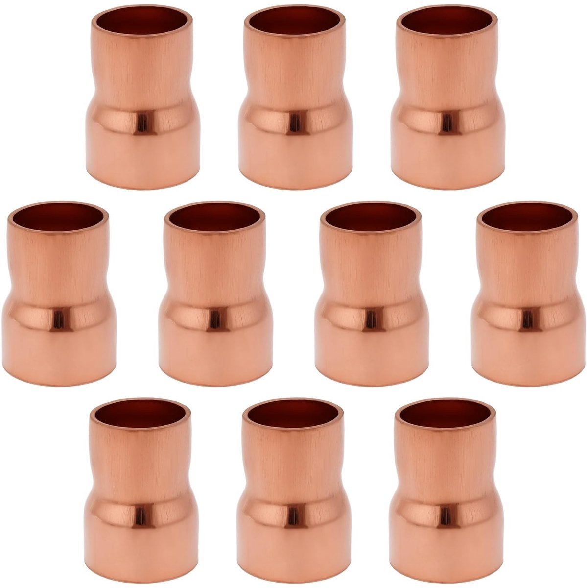 Dailygoods- Reducer Koper 10x - Verloopstuk 15mm/12,7mm - Drukfitting - Sanitair - Aansluiting - Veelzijdig ontwerp