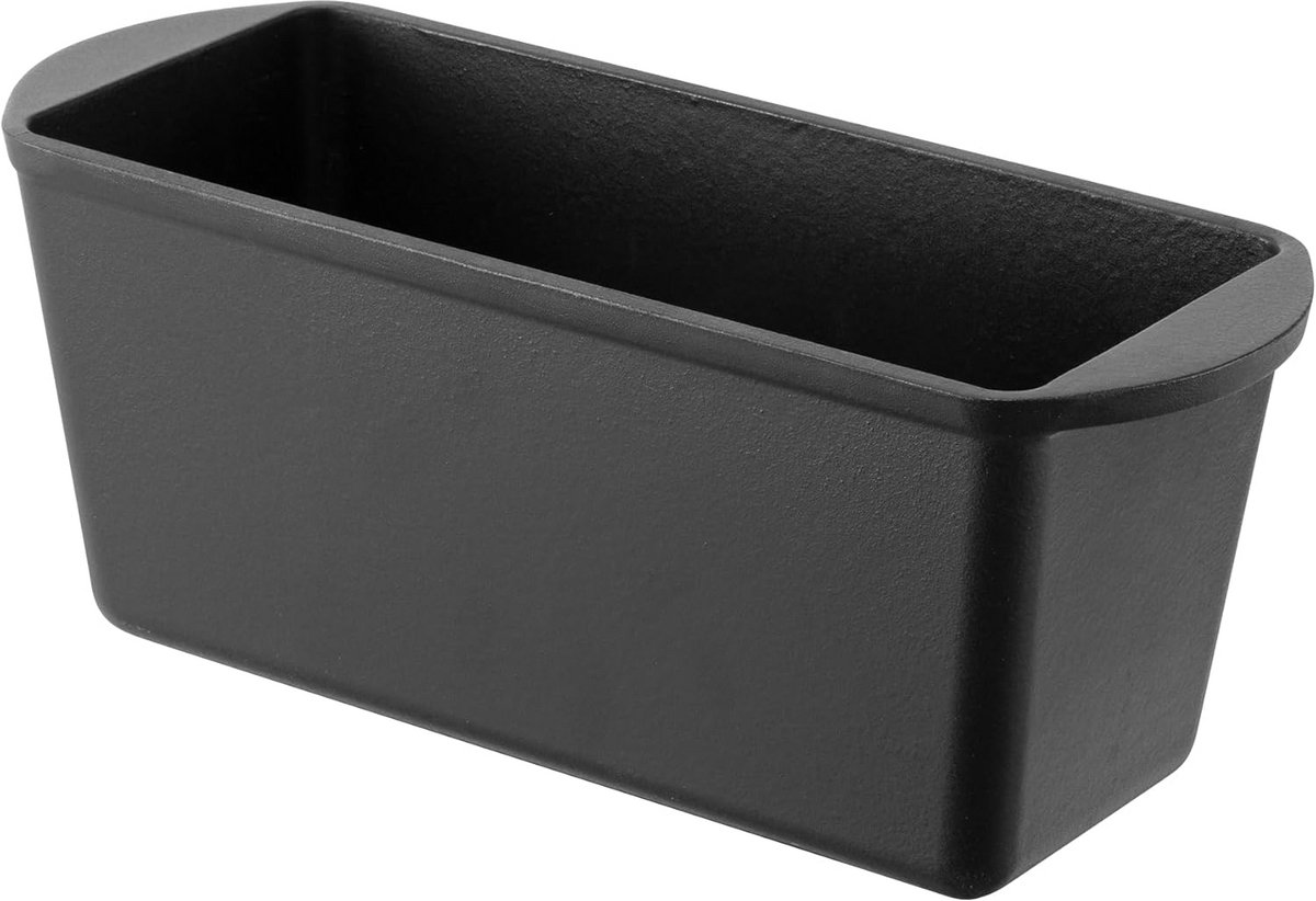 Navaris gietijzeren broodbakvorm 34 x 13 x 13 cm - Bakvorm voor brood bakken - Broodvorm rechthoekig met handvaten - Broodpan tot 260°C ovenbestendig