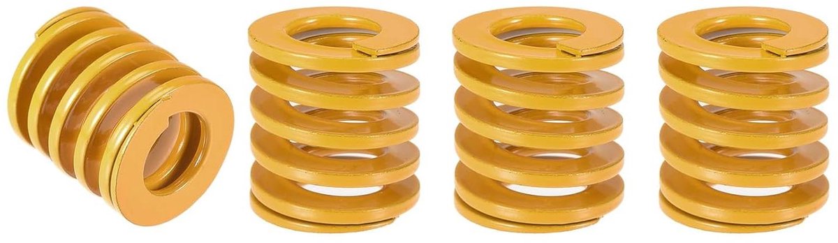 Matrijzen veren - Drukveren set - 3D printer onderdelen - Lichte belasting ontwerp - 4 stuks 22 mm - Geel