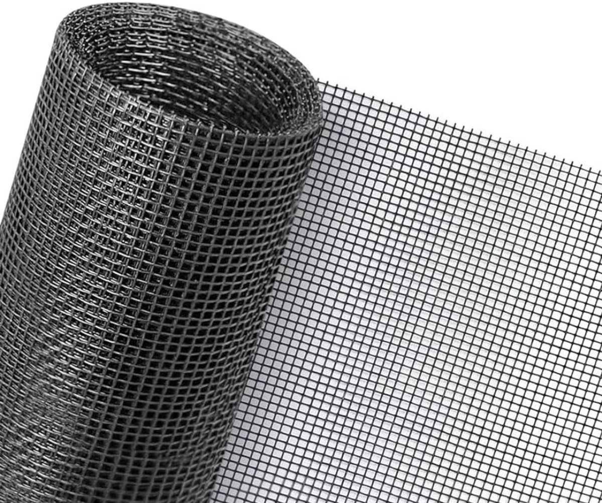 QUOVO® Horrengaas - Horren - Raamhor - Zwart - 150cm x 180cm x 1cm