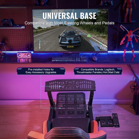 Stuurstandaard voor Logitech G923/G920/G29 Racing Sim Cockpit 150kg 585-770mm van Logitech — afbeelding 3