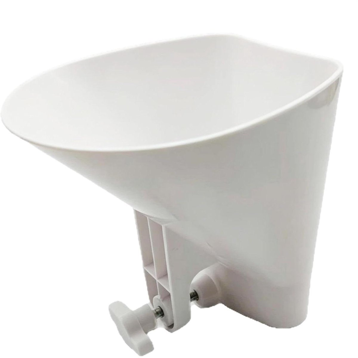 Mixer Meeltrechter - Zeef Kom - Knoeivrij Bakken - Verstelbare Clip - 3.5-7 Liter - Wit