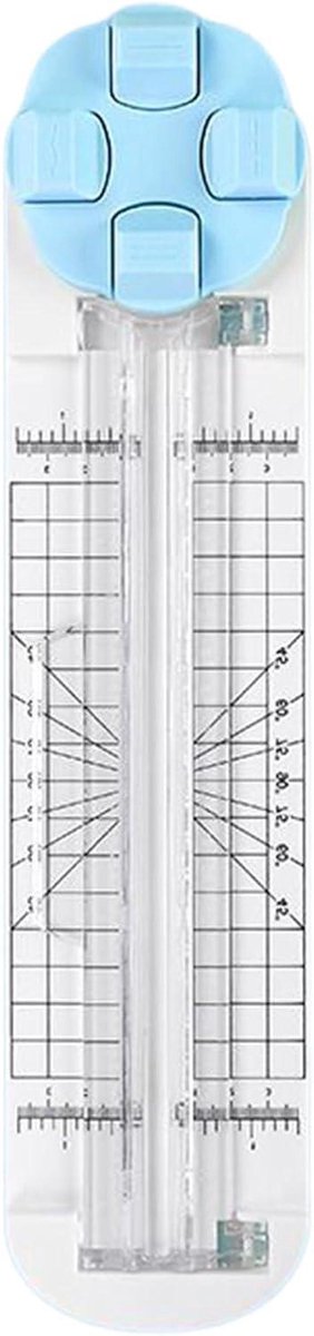 Papiersnijder Trimmer - Snijapparaat Karton - Ambachtelijke Projecten - Vier Snijfuncties - 35.5 cm Lengte - Blauw