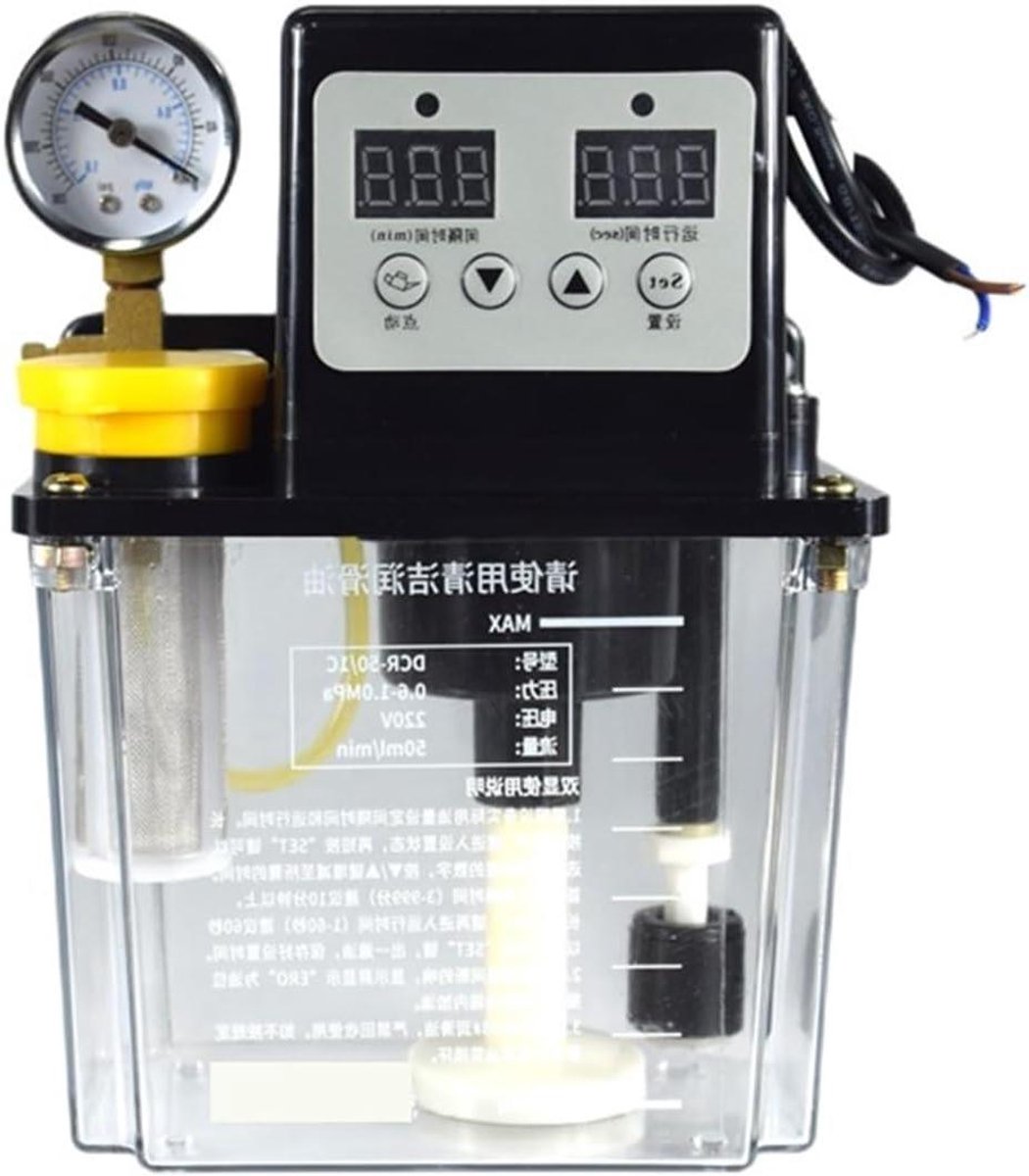Automatische Smeerpomp - Oliepomp - Machine Smering - Compacte Structuur - 2L Capaciteit - Zwart