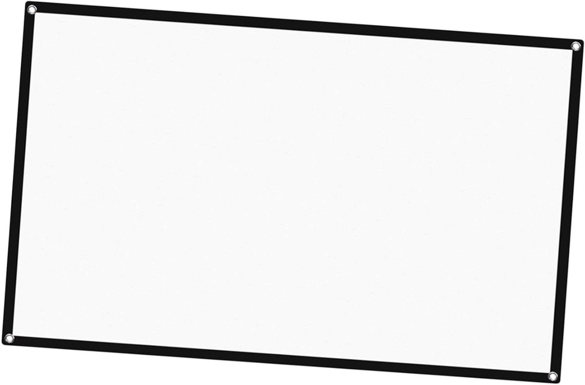 Projectiescherm - Filmdoek Rolgordijn - Thuisbioscoop Creëren - Kreukvrij Polyester - 60 inch - Wit