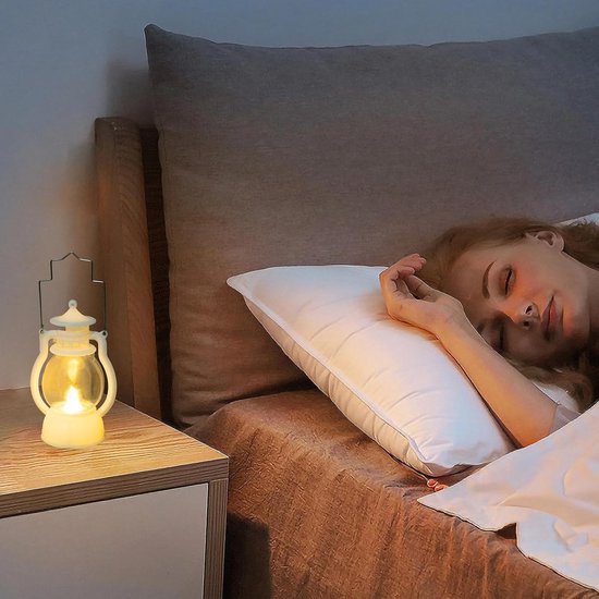 Led olielamp - Elektrische stormlamp - Sfeer creëren - Flikkerend vlam effect - 128 x 6 x 59 cm - Wit — afbeelding 5