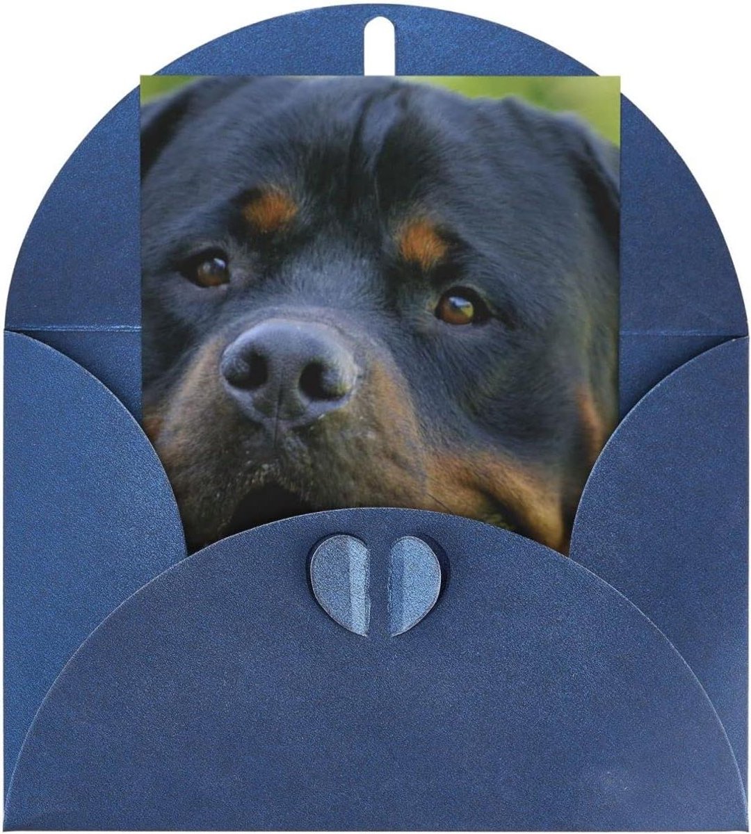Wenskaarten Set - Kaarten met envelop - Groeten Delen - Parelmoer Papier - 109 x 152 cm - Blauw