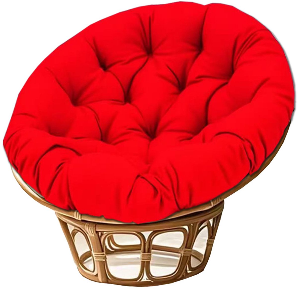 Rood Zitkussen - rond - 40x40cm - geschikt voor hangmanden/schommels/radarstoelen - rugleuning