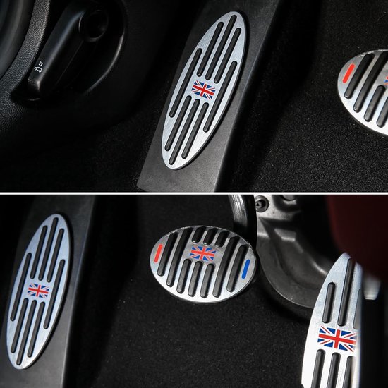 Auto Pedaal Covers - Sportieve Pedaalsets - Verbeterde Rijervaring - Antislip Rubber - 3 Stuks - Rode Vlag — afbeelding 5