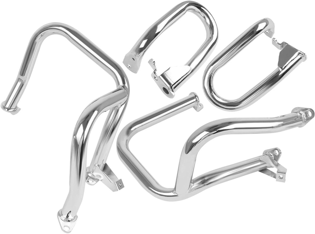 Motorframe Bescherming - Motor Guard - Motor Beschermen - Duurzaam Materiaal - 1 Set - Chroom
