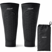 JOGYM® - Ingebouwde Scheenbeschermer Voetbal - Scheenbeschermers voetbal - Mini Scheenbeschermers Voebal - Wasmachinebestendige - Beschermt De Hele Scheen - Kind En Volwassene - Inclusief Opbergtas - Maat L