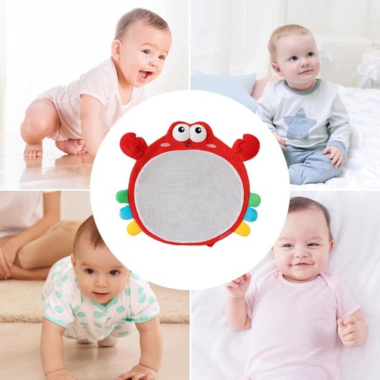 Kalmerend Kinderspeelgoed - Krab Knuffel - Baby Ontspannen - Zachte Aanraakfeedback - 33 x 28 x 3 cm - Niet gespecificeerd — afbeelding 5