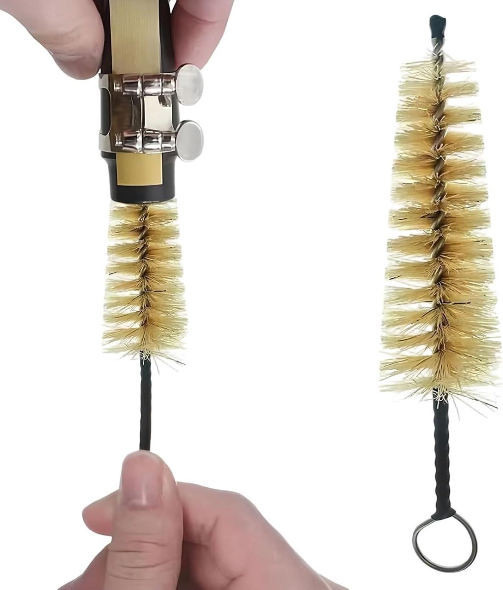 Klarinet Mondstuk Borstel - Saxofoon Mondstuk Schoonmaker - Instrumenten Onderhoud - Duurzame Natuurharen - 13 cm - Niet gespecificeerd