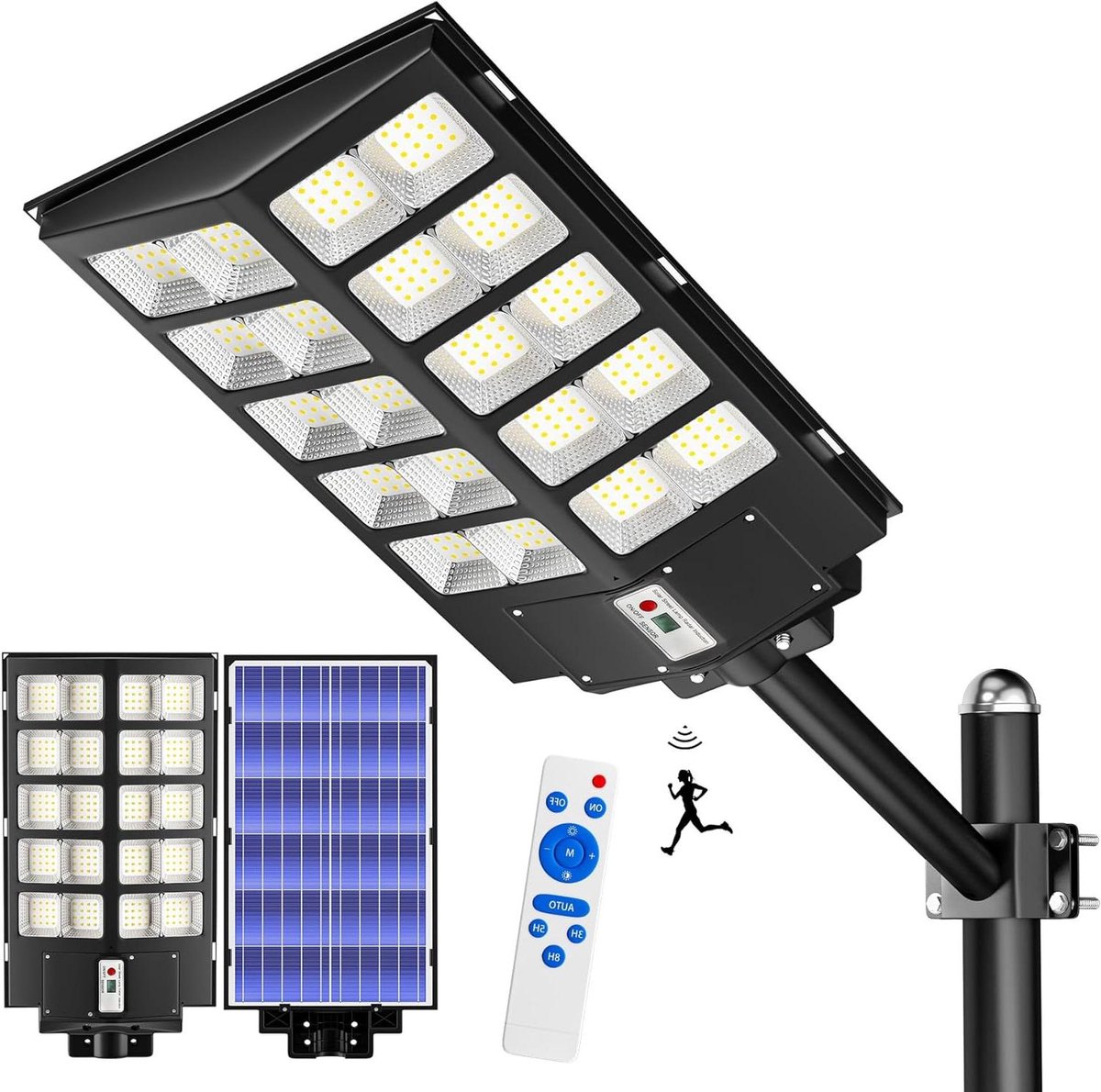 Solarlantaarn voor buiten - Tuinlamp Krachtig - Buitenverlichting Tuin - 180 Lichtbronnen