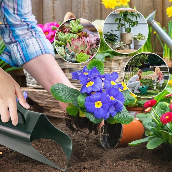 Grondschep voor planten, draagbaar plantenzwaard, gereedschap voor binnentuinieren, potschep, multifunctionele tuinschep van Tonahutu — afbeelding 5